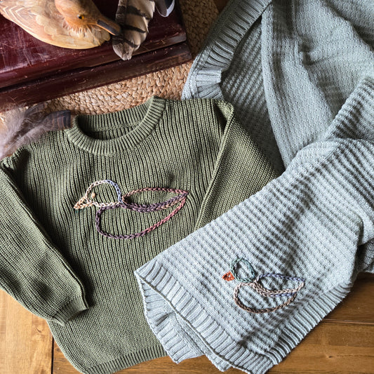 Embroidered Sweater | Duck