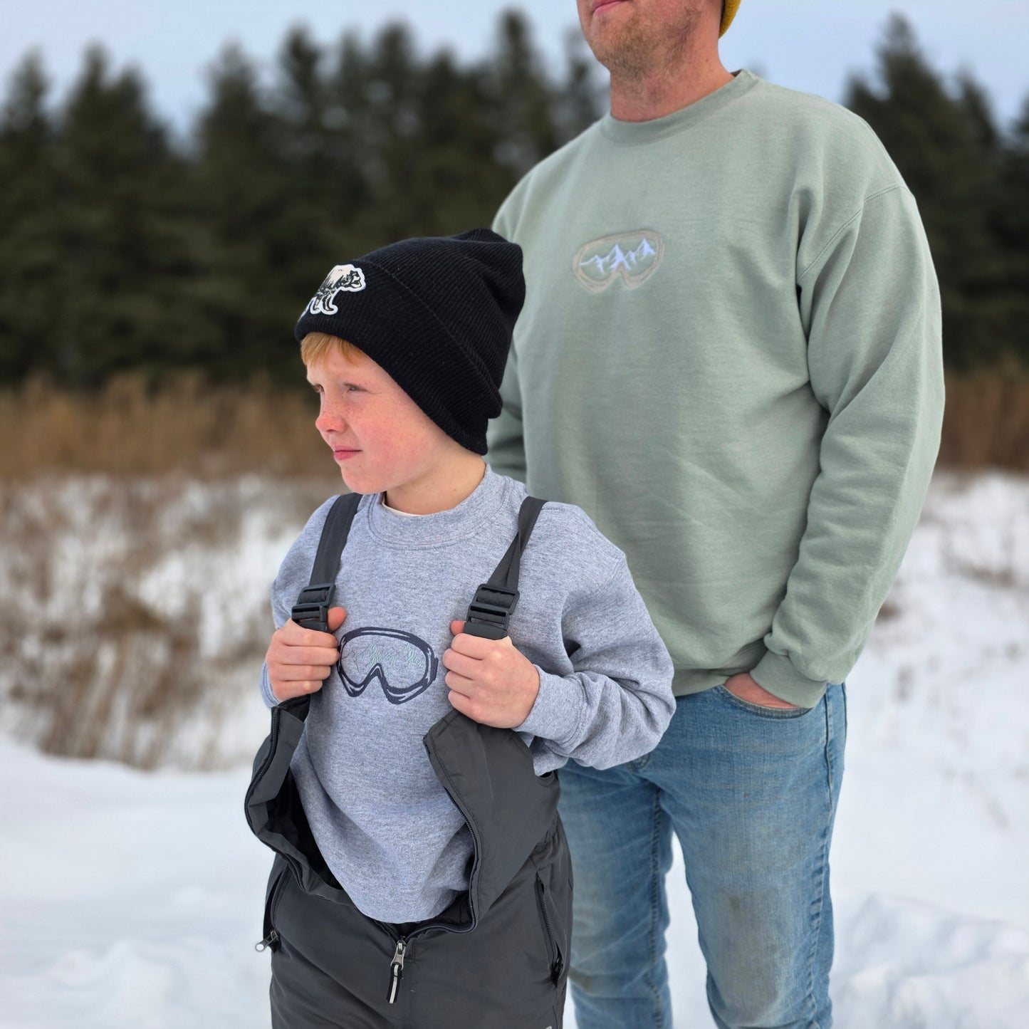 Kids Crewneck Sweatshirt | Ski Goggle