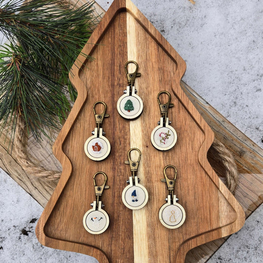 Embroidered Keychain | Holiday
