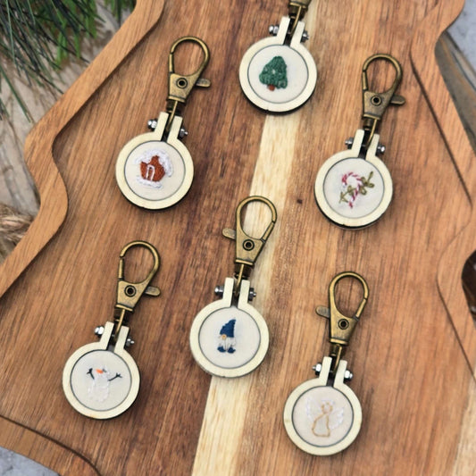 Embroidered Keychain | Holiday