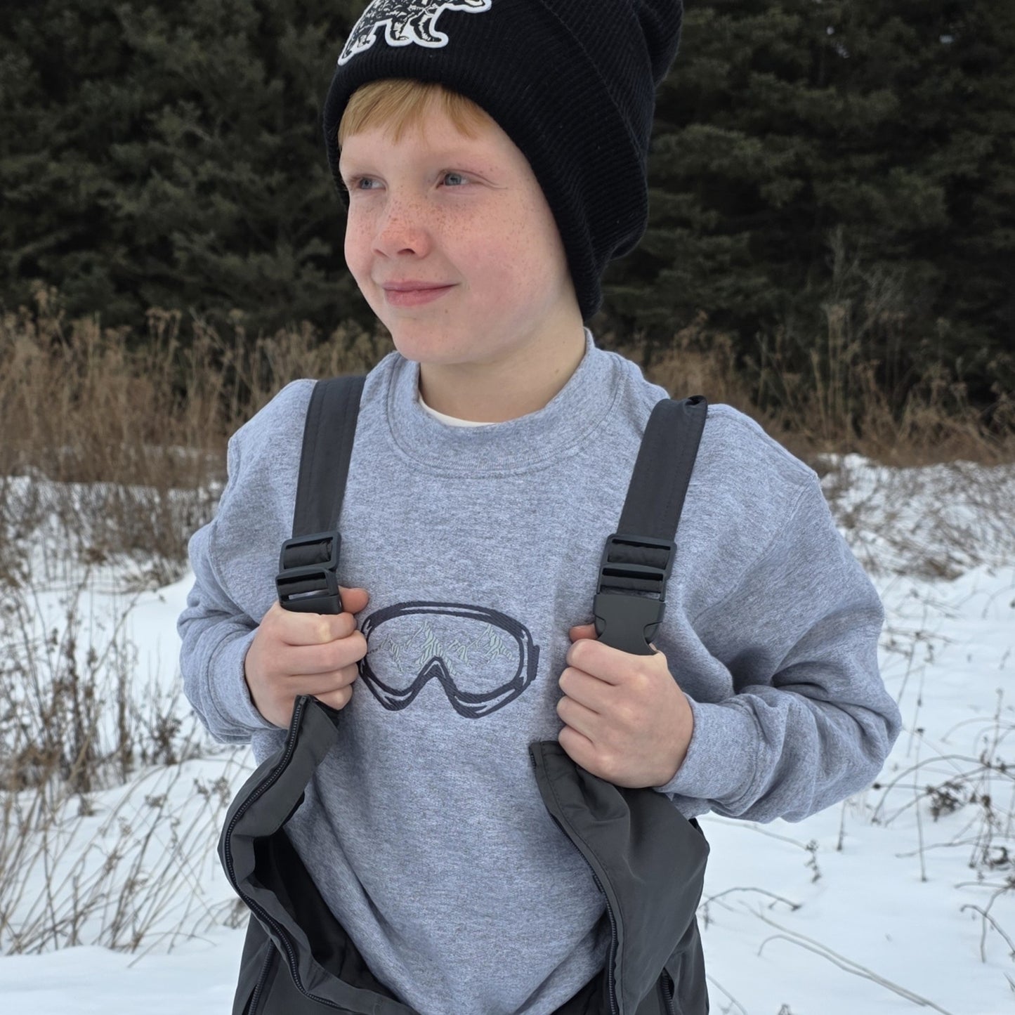 Kids Crewneck Sweatshirt | Ski Goggle