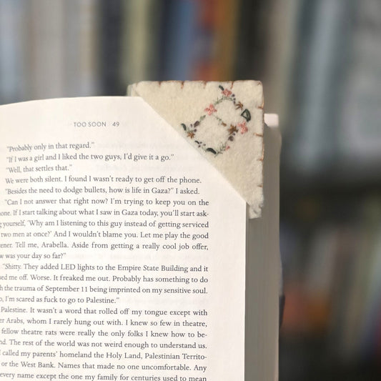 Embroidered Bookmark | Corner