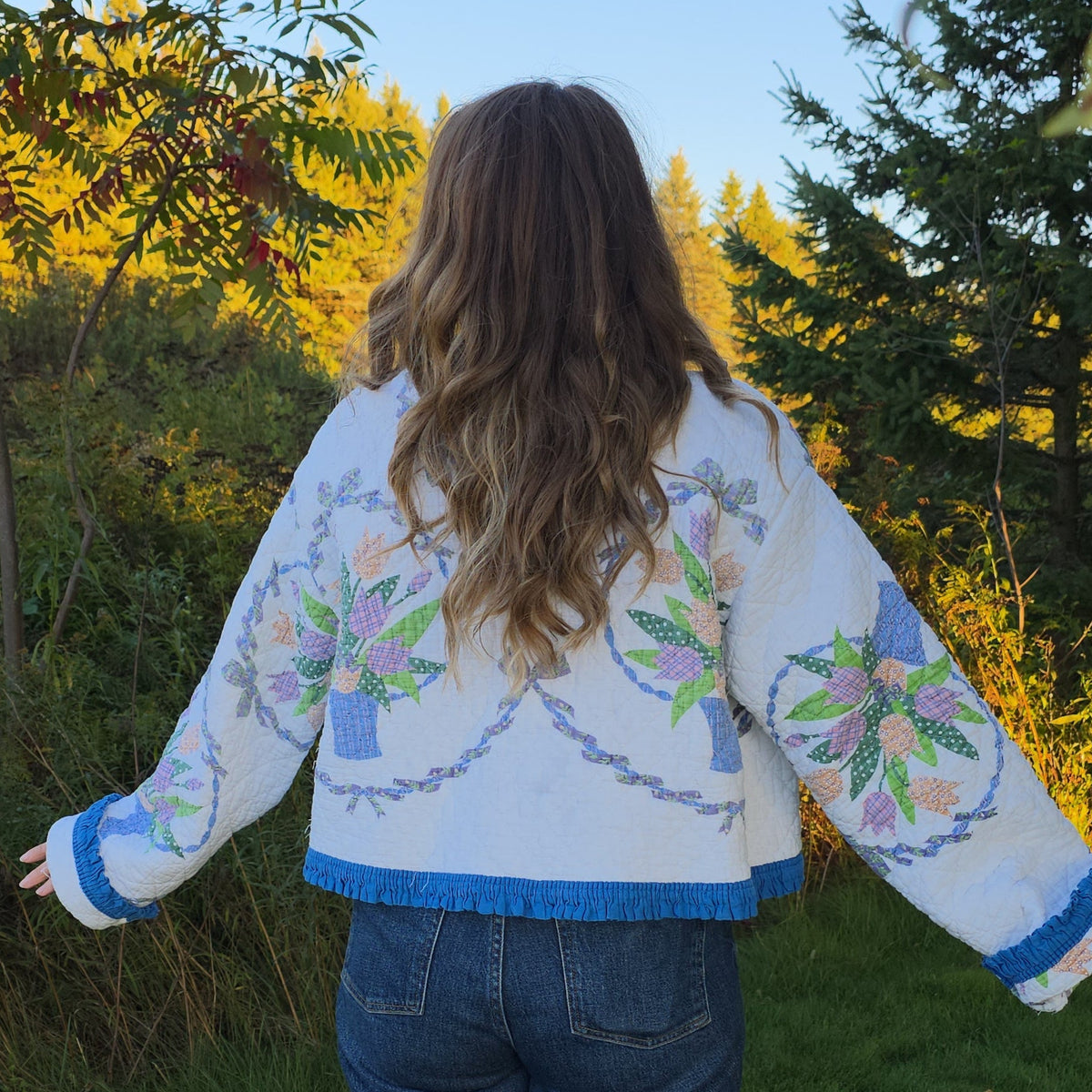 Blue Ruffle Jacket