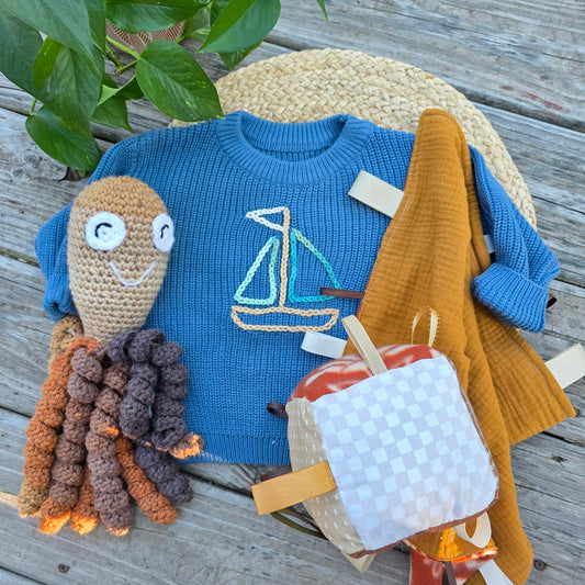 Embroidered Sweater | Sailboat